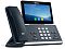 Фото-5 IP-телефон Yealink SIP-T58W, ракурс спереди-справа; чёрный корпус, большой сенсорный экран, блок цифровых клавиш и функциональные кнопки по бокам, витой шнур трубки — показывает расположение клавиш и общий вид устройства на белом фоне.
