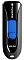 Фото-1 USB-накопитель Transcend JetFlash 790 16GB, фронтальный вид: чёрный корпус с синим ползунком выдвижения разъёма, отверстие под шнурок внизу; нужно для узнавания модели на странице товара.