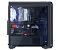 Фото-2 Корпус Zalman i3 Edge, вид сбоку через прозрачную панель, установленная материнская плата, видеокарта и кулер процессора, нижний кожух блока питания, чёрный, для визуальной оценки внутренней компоновки и пространства под компоненты.
