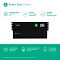 Фото-12 ИБП Systeme Electric Smart-Save Online SRT 6000, информационная инфографика с фронтальным видом корпуса 5U: показана чёрная передняя панель, экран справа и пиктограммы с основными особенностями устройства на бело-зелёном фоне. Для страницы товара это важно, так как фото даёт быстрый визуальный обзор конструкции и сценариев установки.