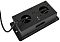 Фото-3 Сетевой разветвитель Premier PX-BL-HOR-2R-2USB-BLK, чёрный, вид снизу на монтажную часть; показаны нижняя сторона корпуса, два круглых выреза, крепёжные отверстия и вход кабеля, для страницы товара с обзором обратной стороны для установки.