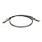 Фото-1 Кабель QSFP+–QSFP+ ACD, общий вид: чёрный кабель свернут в кольцо на белом фоне, два металлических модуля с чёрными петлями, видны кромки разъёмов. Важно для проверки типа коннектора QSFP+ на странице товара.