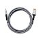 Фото-1 Видеокабель iOpen DisplayPort M&ndash;DisplayPort M ACG630 3 м, общий вид кабеля кольцом на светлом фоне; серо-чёрная плетёная оболочка, два прямых DisplayPort-штекера и маркировка 8K на одном корпусе, для страницы товара с показом длины 3 м.
