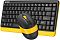 Фото-3 Комплект клавиатура/мышь A4Tech  Беспроводной чёрный, FG1110 BUMBLEBEE