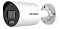 Фото-1 IP-камера Hikvision DS-2CD2087G2H-LIU, вид под углом: белый цилиндрический корпус bullet на кронштейне, чёрная лицевая часть с объективом; помогает оценить внешний вид и способ крепления камеры для уличной/настенной установки.
