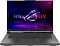Фото-1 Игровой ноутбук ASUS ROG Strix G16 G614PP-WH94, фронтальный вид с открытым экраном. На фото видны тонкие рамки дисплея, выступ блока камеры, клавиатура без цифрового блока и крупный тачпад, корпус графитового цвета с декоративной печатью на рабочей панели. Изображение важно для страницы товара, потому что показывает основной вид модели и оформление рабочей зоны.
