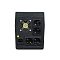 Фото-2 ИБП Powerman Back Pro 1500 6117061, задняя панель; вентилятор с защитной решёткой, четыре розетки Schuko и вход IEC в нижней левой части; изображение важно для оценки выходов питания и схемы подключения.