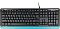 Фото-2 Комплект A4Tech F1010 Blue, клавиатура и мышь в кадре: вид сверху на клавиатуру с цифровым блоком и мышь рядом, провода уложены; изображение важно для понимания компоновки и проводного подключения комплекта.