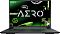 Фото-1 Ноутбук Gigabyte AERO X16 1VH (1VH93KZC64AD), вид спереди с открытым экраном; чёрный корпус, тонкие рамки дисплея, на экране графика с надписью AERO; помогает визуально идентифицировать модель на странице товара.