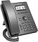 Фото-2 IP‑телефон Flyingvoice P10W, ракурс 3/4: дисплей под наклоном, клавиши набора и трубка на базе; серый/чёрный цвет. В карточке товара показывает профиль и посадку на подставке.