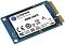 Фото-3 SSD Kingston KC600 mSATA SKC600MS/256G, 256 ГБ — вид под углом; показана синяя плата с наклейкой Kingston KC600 mSATA, золотистым разъёмом справа, монтажными отверстиями и поверхностными компонентами, изображение помогает оценить конструкцию модуля на странице модели.