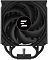 Фото-2 Кулер для процессора Zalman CNPS13X Black — фронтальный вид: чёрный вентилятор с логотипом «Z» по центру, за ним пластины радиатора и снизу прижимной механизм; важно для понимания направления обдува и посадки вентилятора.