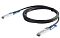 Фото-1 Кабель прямого подключения Lonte Technology DAC QSFP28 — QSFP28, вид целиком; чёрный кабель уложен кольцом, на концах серебристые QSFP28-модули с синими язычками фиксации, видны прямоугольные металлические корпуса; изображение важно для страницы товара, потому что показывает формат разъёмов и кабельную сборку.