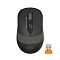 Фото-3 Беспроводная мышь A4Tech Fstyler FG10S с USB-ресивером, вид сверху; чёрно-графитовая мышь и отдельный компактный приёмник с оранжевой вставкой, колесо и кнопка DPI хорошо видны; фото важно для страницы товара, потому что показывает комплект поставки.