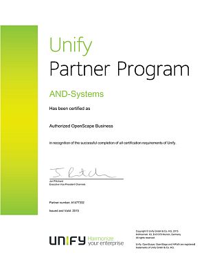 Unify Authorized OpenScape Business