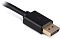 Фото-5 Переходник Buro DisplayPort male to HDMI female BU-HDMI-F-DP-M, крупный план штекера DisplayPort под углом; показаны литой чёрный корпус, короткий кабельный ввод и контактная часть разъёма; фото важно для страницы, потому что демонстрирует исполнение DisplayPort-коннектора.