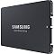 Фото-3 SSD Samsung PM883 MZ7LH960HAJR-00005 960GB, ракурс спереди справа. Показаны лицевая панель, правый торец корпуса и тонкий профиль 2,5-дюймового накопителя, цвет тёмно-серый. Изображение дополняет карточку товара боковым обзором корпуса.