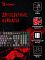 Фото-9 Клавиатура A4Tech B828N, инфографика кейкапов и корпуса; на фото показана правая часть клавиатуры с пиктограммами оптических переключателей Light Strike, N-клавишного нажатия, металлического корпуса и неоновой подсветки, серый и чёрный цвет на чёрно-красном фоне; изображение показывает конструктивные особенности для страницы товара.