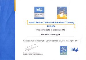 Марамыгин А. Н. - Intel Server Technical Solutions Training