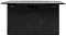 Фото-5 Сетевой разветвитель Premier PX-BL-HOR-2R-2USB-BLK, чёрный, фронтальный вид сбоку; показана боковая стенка корпуса с круглой заглушкой и плоская крышка сверху, для страницы товара с обзором формы встраиваемого блока.
