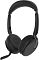 Фото-1 Наушники Jabra Evolve2 65 Flex, общий вид спереди сбоку: чёрная накладная гарнитура со складным мягким оголовьем, круглой чашкой, выносным микрофоном и перфорированной внутренней вставкой амбушюры; фото показывает внешний вид модели для страницы товара.