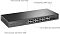 Фото-2 Коммутатор TP-Link SG3428, промо-изображение с подписями портов. На фото устройство под углом, а выноски отмечают консольный RJ45, консольный Micro-USB, 24 порта RJ45 и 4 гигабитных SFP-порта. Изображение важно для страницы товара, потому что наглядно показывает расположение основных интерфейсов.