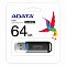 Фото-2 USB-накопитель ADATA Classic C906 64GB в блистерной упаковке: на карточке указаны C906, CLASSIC и 64GB, устройство чёрного цвета видно в окне под прозрачным колпачком; важно для страницы, чтобы подтвердить модель и ёмкость по упаковке.
