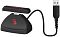 Фото-7 Наушники с микрофоном A4Tech Bloody GR270, отдельная док-станция с USB-кабелем на светлом фоне; видны подставка с логотипом Bloody, верхняя контактная площадка и USB-штекер на конце кабеля; изображение показывает аксессуар из комплекта и его подключение.