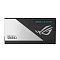 Фото-9 Блок питания для ПК ASUS ROG Loki 1200W, боковая сторона: чёрно-серебристая панель с крупным логотипом ROG и маркировкой модели, для страницы о компьютерном блоке питания.