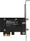 Фото-5 PCIe Wi‑Fi адаптер ASUS PCE‑BE92BT &mdash; обратная сторона платы с наклейкой модели и знаками сертификации; видна низкопрофильная планка и два SMA‑разъёма; важно для проверки маркировки и совместимости корпуса.