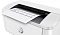 Фото-5 Лазерный принтер HP LaserJet M111a &mdash; вид сверху-слева во время печати; лист выходит через верхний слот, рядом панель управления с кнопкой питания и индикаторами; студийное фото на белом фоне, чтобы показать верхний выход бумаги на странице товара.