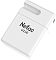 Фото-5 USB-накопитель Netac U116 64 ГБ, наклонный вид: белый корпус с надписью &laquo;Netac U116&raquo;, сверху продольная выемка и сбоку отверстие под шнурок/крепление; на белом фоне, чтобы показать элементы корпуса.