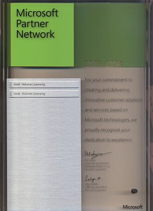 Microsoft Network Partner - Gold Volume Licensing