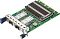 Фото-1 Сетевая карта Broadcom NetXtreme N225P BCM957414N4140C &mdash; вид под углом на модуль с двумя клетками под SFP‑модули и крупным ребристым радиатором; зелёная плата с монтажными отверстиями; важно для понимания типа портов и охлаждения.