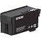 Фото-3 Картридж Epson T40D1 Black, повторный ракурс спереди-сбоку; чёрный корпус стартового картриджа с фронтальной панелью Epson, боковыми рёбрами и верхней цветовой меткой, на белом фоне для страницы товара и дополнительной визуальной проверки формы.
