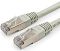 Фото-1 Патч-корд Premier FTP Cat 6 5 м, серый &mdash; крупный план двух экранированных коннекторов RJ-45; видны металлические корпуса штекеров, прозрачные защёлки и серая круглая оболочка. Фото важно для страницы товара, потому что показывает экранированное исполнение и конструкцию разъёмов.