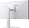 Фото-10 Монитор LG 34U530A-W 34 дюйма, крупный план крепления стойки сзади; белый шарнир, рифлёная стойка и паз для регулировки, изображение важно для понимания конструкции подставки на странице товара.