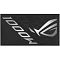 Фото-12 Блок питания для ПК ASUS ROG Strix 1000W Platinum, вид под углом сверху. На фото решётка вентилятора с надписью STRIX, через неё видна крыльчатка, сверху также видны ряды модульных разъёмов и выделенный цветом порт. Фото важно для карточки товара, так как показывает компоновку охлаждения и портов подключения.