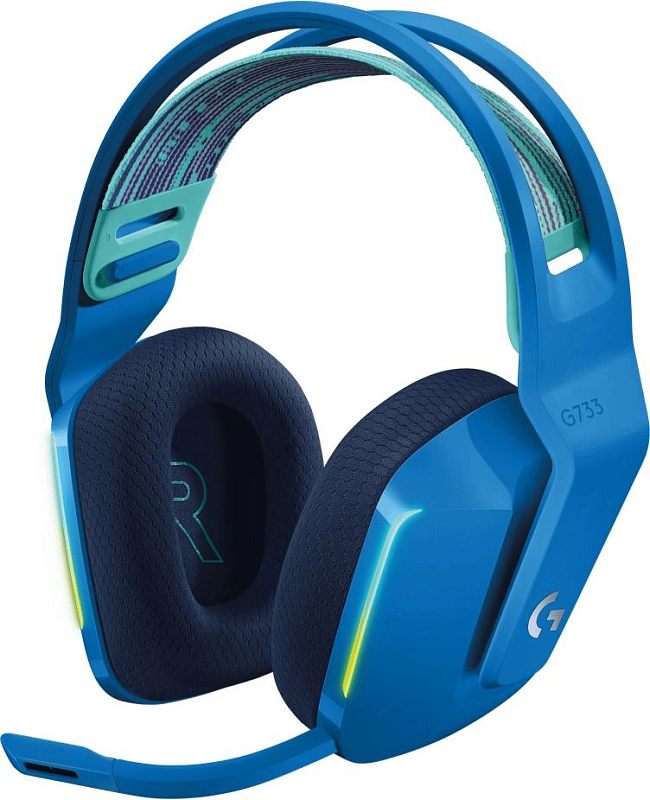 Фото Наушники Logitech G733 Lightspeed синий, 981-000945