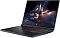 Фото-3 Ноутбук Acer Nitro V 17 AI ANV17-41 R6A6 (NH.QYVCD.005), ракурс спереди справа на белом фоне: экран с изображением ракеты, клавиатура с цифровым блоком и оранжевой подсветкой, на правой грани видны порты и вентиляция; важно для страницы &mdash; показывает подключение устройств справа.