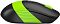 Фото-6 Беспроводная мышь A4Tech Fstyler FG10CS Air Sports Green, левый бок; на фото зелёная вставка с продольными рёбрами, чёрная верхняя крышка и плавный изгиб спинки; изображение показывает боковую форму и текстуру корпуса для страницы товара.