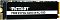 Фото-2 SSD Patriot P400 V4 M.2 2280 500 GB, вид сверху. Показана лицевая часть модуля с чёрной наклейкой, белой полосой с маркировкой модели и золотистыми контактами справа. Изображение подчёркивает форм-фактор M.2 2280 и внешний вид SSD.