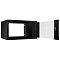 Фото-2 Настенный шкаф Cabeus WSC-05D Light 6U, чёрный, вид спереди с открытой стеклянной дверцей вправо; металлический корпус, прозрачная фронтальная дверца на петлях, внешний замок, внутри видны монтажные стойки; фото показывает доступ к оборудованию и внутреннюю компоновку шкафа.