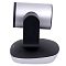 Фото-4 PTZ-камера Logitech ConferenceCam Group, вид сзади: серебристый цилиндр корпуса на поворотном чёрном кронштейне и округлая база; демонстрирует конструкцию поворота/наклона, важную при установке в переговорной.