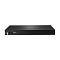 Фото-2 Коммутатор HPE Aruba 2930F 48G PoE+ 4SFP, вид сзади; на фото задняя чёрная панель с разъёмом питания IEC слева и винтом заземления рядом; снимок нужен для страницы товара, чтобы показать тыльную сторону и подключение питания.