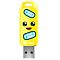 Фото-2 USB‑накопитель SanDisk Fortnite Peely Edition SDCZIF‑128G, фронтальный вид: жёлтый корпус с проушиной, принт лица и надписи «NANA NANA», разъём USB‑A снизу; на белом фоне, чтобы сверить оформление корпуса на странице товара.
