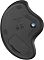 Фото-2 Беспроводная мышь Logitech M575S, нижняя сторона корпуса; на фото видны тефлоновые ножки, отсек питания и переключатель с кнопкой подключения, чёрный корпус с синим трекболом; изображение показывает расположение элементов на основании для страницы товара.