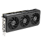 Фото-3 Видеокарта ASUS GeForce RTX 5060 Prime OC 8GB, вид под углом со стороны интерфейсной планки; три вентилятора, боковая надпись GeForce RTX и рельефная надпись PRIME на верхней кромке. Фото для страницы товара показывает форму корпуса и передний край карты.