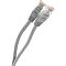Фото-2 Патч-корд Telecom UTP Cat 5e 30 м, крупный план двух штекеров RJ-45; серый кабель, прозрачные корпуса коннекторов, видны контактные пластины и литые хвостовики; изображение важно для проверки исполнения наконечников.
