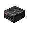 Фото-3 Блок питания PCCooler YS1000 (P5-YS1000-G1F), вид сверху и сбоку на модульную сторону: треугольная решётка, несколько рядов модульных разъёмов и оранжевый коннектор 12V-2x6; чёрный корпус на белом фоне для ориентира по разъёмам.